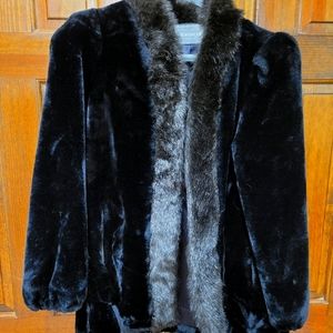 Black Faux Fur Coat